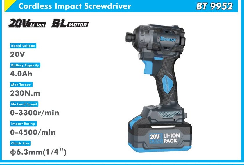 BT9952 cordless impact screwdriver
