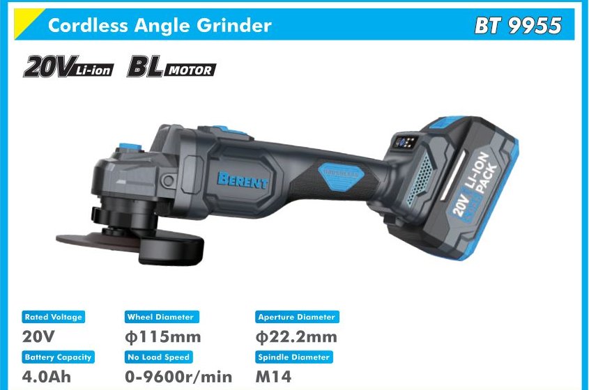 BT9955 cordless angle grinder