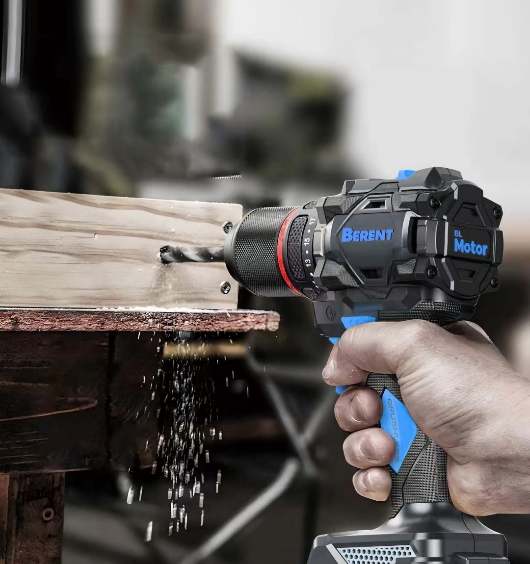 BERENT 20V brushless impact drill in action